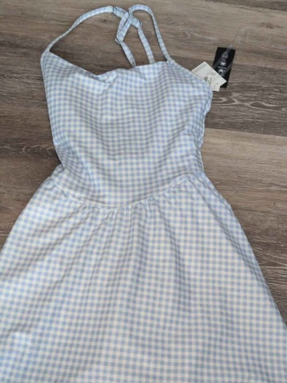 Gilly Hicks Active Gingham Dress with Built-in Shorts size medium new